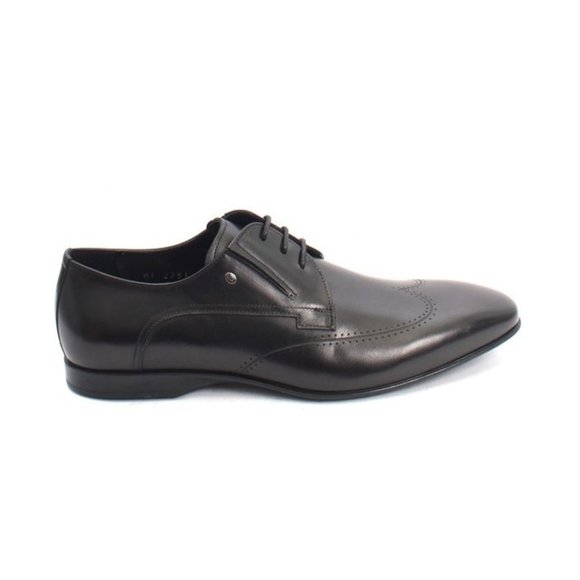 ROBERTO SERPENTINI 27534 Black Leather Lace-Up Dress Shoes main image 5